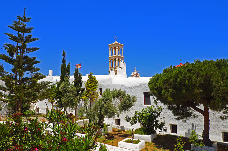Greece - Mykonos - Ano Mera monastery visit 