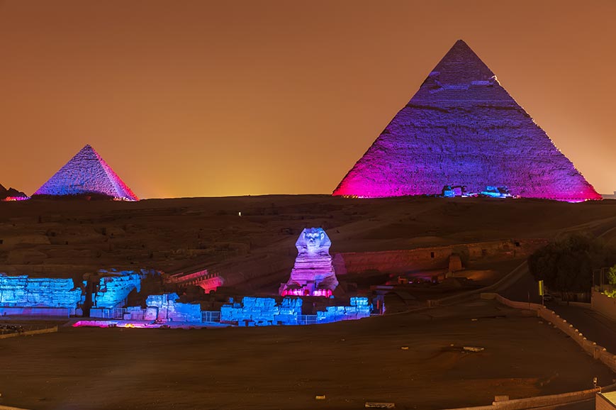 Egypt - Cairo - Sound and Light show at the Pyramids in Giza 
